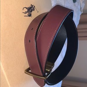 Polo 32” waist brown/black reversible belt.
